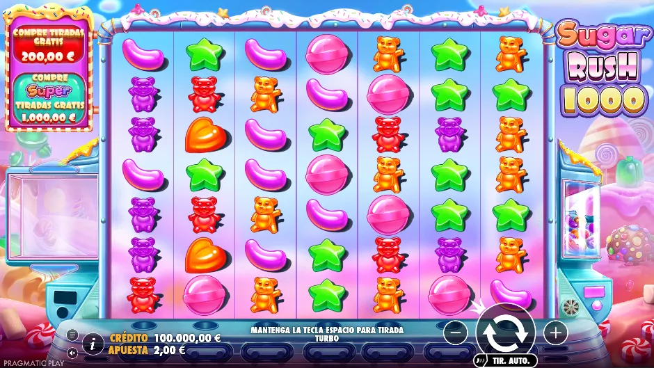 Sugar Rush 1000 — pantalla principal