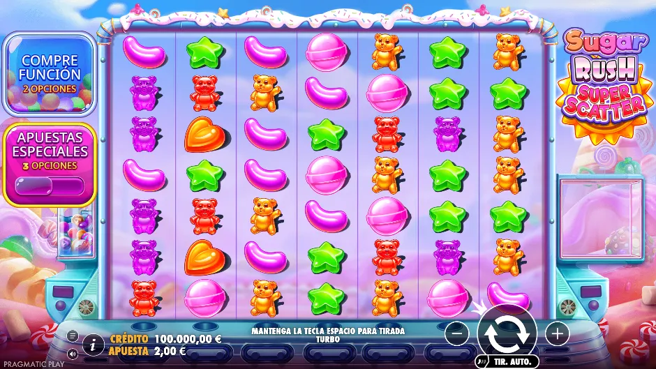 Sugar Rush Super Scatter — pantalla principal